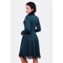 Платье FashionUp PL-1517C 46 зеленое повседневное до середины бедра: Состав Вискоза, Полиэстер, Хлопок, Эластан