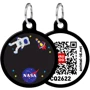 Адреснік WAUDOG Smart ID з QR-паспортом, малюнок "NASA", коло, 30 мм, чорний (0630-0047-01)