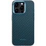 Чохол для iPhone Pitaka MagEZ Case Pro 4 Twill 1500D Black/Blue (KI1508PPA) для iPhone 15 Pro