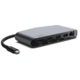 Адаптер Belkin Adapter USB-C to 2xHDMI+RJ45+2xUSB Thunderbolt 3 Mini Dock Black (F4U098BT): Колір чорний