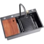 Кухонная мойка Lefton Single Bowl Workstation Kitchen Sink Set with Waterfall Faucet-KS2203