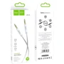 Кабель Hoco Audio Cable AUX 3.5mm Jack UPA19 1m Silver: Тип Mini-jack 3.5mm - Mini-jack 3.5mm