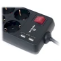 Сетевой фильтр REAL-EL REAL-EL RS-8 PROTECT USB 3m black (EL122300020): Тип подключения фильтра Евровилка