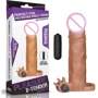 Насадка на член LoveToy Pleasure X-Tender Vibrating Penis Sleeve Add 2" Brown