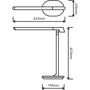 Лампа настольная Philips LED Reading Desk lamp Sword 12W, 6500/4000/2700К, темно-серый: Тип Настольные лампы