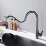 Смеситель для кухни Lefton Copper Kitchen Pull-Down Faucet with 3 Water Outlet Modes-KF2204 Grey: Материал Латунь