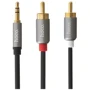 Кабель Hoco Audio Cable AUX 3.5mm Jack UPA10 1.5m Metal Gray