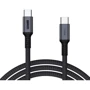 Кабель ArmorStandart Cable USB-C to USB-C Aluminum Alloy PD 100W 1m Black-Grey (ARM69370)