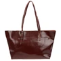 Женская сумка тоут Borsa Leather коричневая (10th581-brown)