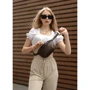 Жіноча поясна сумка Sambag Polo SQO шоколадна (86123020)