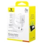 Зарядний пристрій Baseus Wall Charger Palm USB-C+USB 20W White (P10111608213-00): Кількість USB-портів 2
