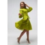 Платье FLFashion Иллюзия ТПИ 2771 46 зеленое повседневное удлиненное миди: Вид Повседневные платья
