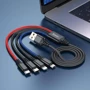 Кабель Hoco USB Cable to Micro USB/Lightning/2х Type-C X76 2A 1m Black/Red/Blue фото 3