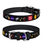 Ошейник WAUDOG Design с рисунком "NASA" 15 мм 26-35 см черный (0015-0047-01)