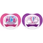 Пустушка ортодонтична Philips AVENT Ultra Air "I love ..." для дівчаток 6-18 міс 2 шт (SCF080/04): Вік старше 6 месяцев