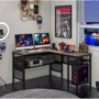 Компьютерный стол Costway Hutch L-образный с зарядным (5903032062388)