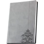 Ділова записна книжка А5, тиснення "Орнамент кутовий" фольга, Vivella, тв. обл., кремовий неліновані блок, сіра (O20801-10)