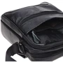 Мужская сумка планшет Borsa Leather черная (K11030-black): Фактура Матовая, Зернистая