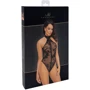 Боди Noir Handmade F314 Ego flocked mesh halter bodysuit Black, M