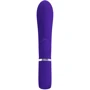 Вибратор с мягкой головкой и клиторальной стимуляцией LYBAILE Pretty Love Thomas USB Purple (BI-014621-3)