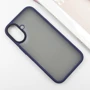 Чехол для iPhone Mobile Case TPU+PC Metal Buttons Blue for iPhone 16: Материалы поликарбонат и полиуретан