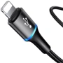 Кабель Baseus USB Cable to Lightning/microUSB/USB-C Halo Data 1.2m Black (CAMLT-HA01) фото 6
