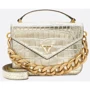 Женская сумка-сэтчел GUESS RETOUR MINI TOP HANDLE FLAP золотая (HWCM8664780-GOL)