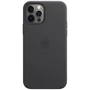 Чехол для iPhone Apple Leather Case with MagSafe Black (MHKM3) for iPhone 12 Pro Max