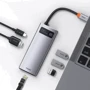 Адаптер Baseus Adapter Metal Gleam Series USB-C to HDMI+2xUSB3.0+PD+SD+TF+VGA Grey (WKWG050013): Интерфейс подключения USB-C