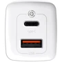 Зарядное устройство Baseus Wall Charger GaN2 Lite USB-C+USB 65W White (CCGAN2L-B02): Сила тока 2.4А и более