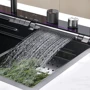 Кухонная мойка Lefton 33x22 Inch Waterfall Faucet Kitchen Sink with Digital Temperature Display & LED Lighting-KS2207L: Количество чаш 1