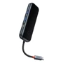 Адаптер Baseus Adapter AcmeJoy USB-C to 2xUSB3.0+USB2.0+RJ45+Type-C PD Dark Grey (WKJZ010113) фото 4