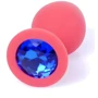 Анальная пробка Boss Series - Jewellery Red Silicon PLUG Medium Blue (BS6400084)