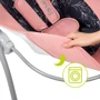 Кресло-качалка Lionelo Ruben Pink Baby: Дополнительные удобства дуга с игрушками, блок с музыкой, Звуковое сопровождение, Контроль скорости движения, Съемный чехол,