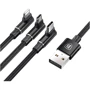 Кабель Baseus USB Cable to Lightning/microUSB/USB-C MVP Mobile Game 1.2m Black (CAMLT-WZ01)