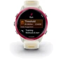 Смарт-часы Garmin Forerunner 570 42mm Raspberry Aluminium with Translucent Bone/Mango Band (010-02970-02): Дисплей 1.2" AMOLED (390 x 390) / Corning Gorilla Glass 3