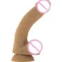 Гибкий фаллоимитатор на присоске ADDICTION - ANDREW 8″ Silicone Dong - Caramel + вибропуля