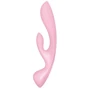 Двусторонний вибратор-кролик Satisfyer Triple Oh Pink, 3 мотора, рукоятка-массажер