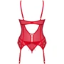 Корсет Obsessive Ingridia corset & thong, XL/2XL