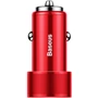 Зарядное устройство Baseus USB Car Charger Small Screw USB 3.0+USB-C 36W Red (CAXLD-A09): Особенности Быстрая зарядка, USB-C