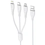 Кабель T-PHOX USB Cable to Lightning/microUSB/USB-C 3A 1.2m White (T-F831 White): Тип USB Cable - Lightning/microUSB/USB-C