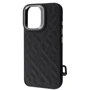 Чехол для iPhone Kajsa Rhombus Collection with Magnetic Ring Black for iPhone 16