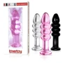 Анальная пробка LoveToy Glass Romance Dildo 5.5" Pink