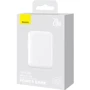 Внешний аккумулятор Baseus Power Bank 10000mAh Mini Magnetic Wireless 20W White (PPCX070002): Выходное напряжение, В 12