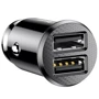 Зарядное устройство Baseus USB Car Charger 2xUSB Grain Mini 3.1A Black (CALL-ML-01): Кабель в комплекте отсутствует