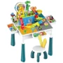 Столик с конструктором: 228 деталей, стульчик, игровые фигурки, смотровое колесо (HX 839-85 B)