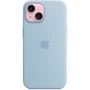 Чехол для iPhone Apple iPhone 15 Silicone Case with MagSafe - Light Blue (MWND3ZM/A): Цвет голубой
