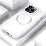 Чехол для iPhone TPU Case Bonbon Metal Style with MagSafe White for iPhone 12/12 Pro: Цвет белый