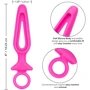 Анальная пробка Pipdream Silicone Groove Probe, 10,25х3,25 см, розовый