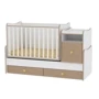 Детская кроватка-трансформер Bertoni TREND PLUS NEW (white/beech)